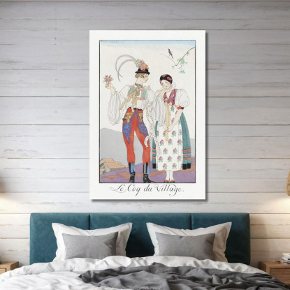Il Gallo Del Villaggio George Barbier gbb97 quadro stampato su tela
