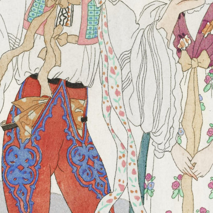 Il Gallo Del Villaggio George Barbier gbb97 quadro stampato su tela