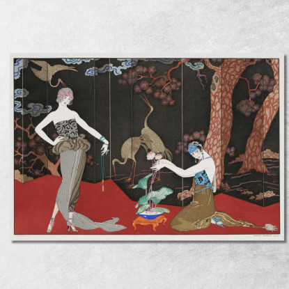 Il Gusto Della Lacca George Barbier gbb104 quadro stampato su tela