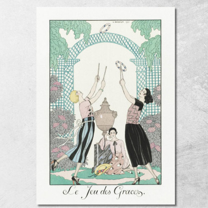 Il Gioco Delle Grazie George Barbier gbb106 quadro stampato su tela