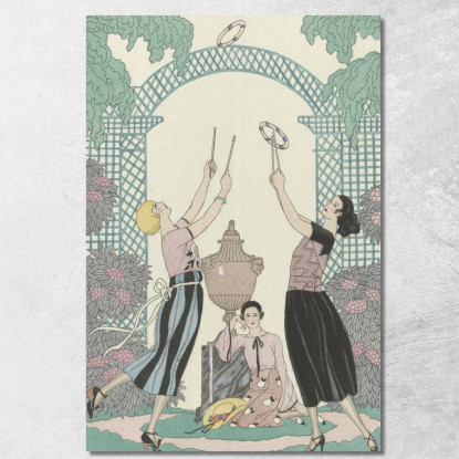 Il Gioco Delle Grazie 2 George Barbier gbb107 quadro stampato su tela