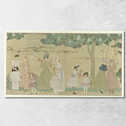 Il Gioco Delle Marionette George Barbier gbb108 quadro stampato su tela
