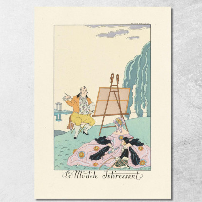 Il Modello Interessante George Barbier gbb112 quadro stampato su tela