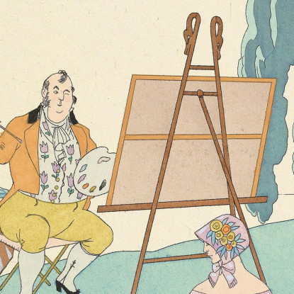 Il Modello Interessante George Barbier gbb112 quadro stampato su tela