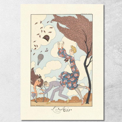 L'Aria George Barbier gbb124 quadro stampato su tela