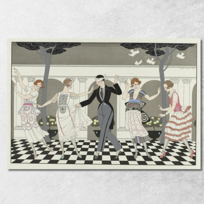 L'Amore È Cieco George Barbier gbb125 quadro stampato su tela