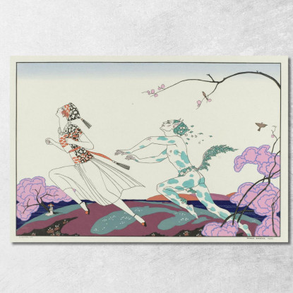 Pomeriggio Da Fauno George Barbier gbb126 quadro stampato su tela