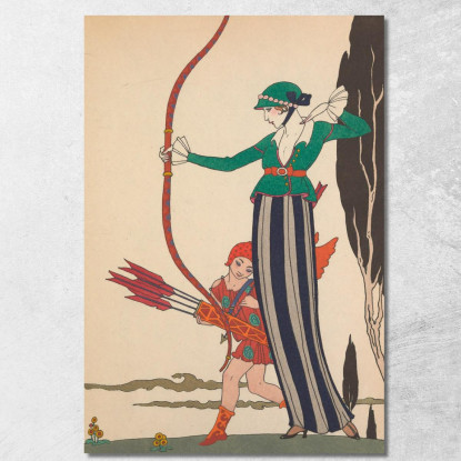 L'Arco Rosso George Barbier gbb127 quadro stampato su tela