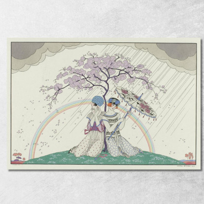 L'Arcobaleno George Barbier gbb128 quadro stampato su tela