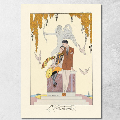 Autunno George Barbier gbb129 quadro stampato su tela