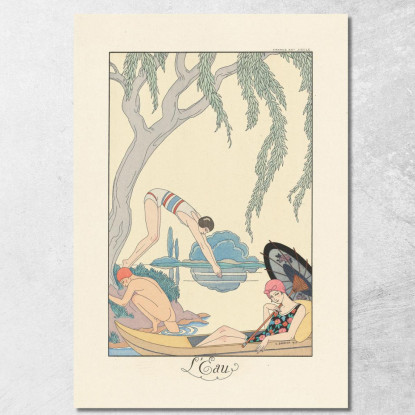 Acqua Acqua George Barbier gbb130 quadro stampato su tela