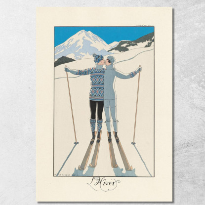 Inverno Inverno George Barbier gbb131 quadro stampato su tela