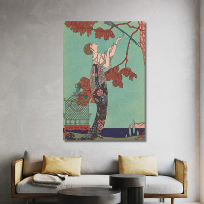 L'Uccello Volubile George Barbier gbb133 quadro stampato su tela