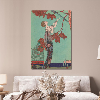 L'Uccello Volubile George Barbier gbb133 quadro stampato su tela