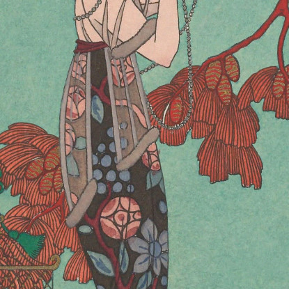 L'Uccello Volubile George Barbier gbb133 quadro stampato su tela