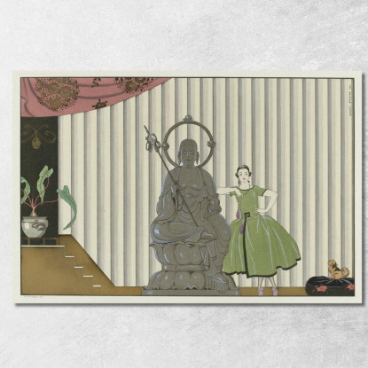 La Signorina Spinelly A Casa George Barbier gbb136 quadro stampato su tela