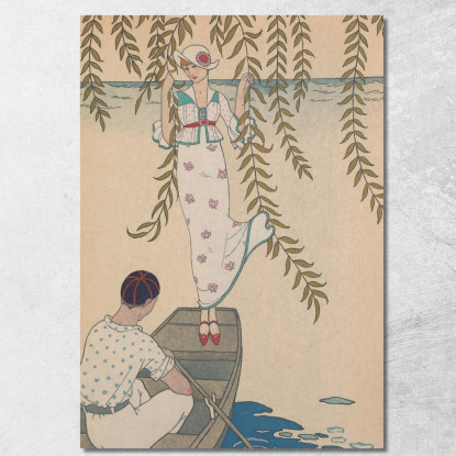 Mezzogiorno Sull'Acqua George Barbier gbb137 quadro stampato su tela