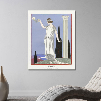 Abito Da Sera Psiche Di Worth Dalla Gazette Du Bon Ton N. 9 Pl. 68 George Barbier gbb144 quadro stampato su tela
