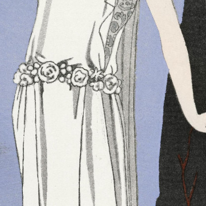 Abito Da Sera Psiche Di Worth Dalla Gazette Du Bon Ton N. 9 Pl. 68 George Barbier gbb144 quadro stampato su tela
