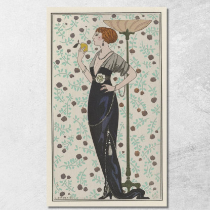 Abito Da Sera George Barbier gbb146 quadro stampato su tela