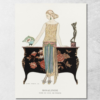 Abito Da Sera Rosalinda George Barbier gbb149 quadro stampato su tela