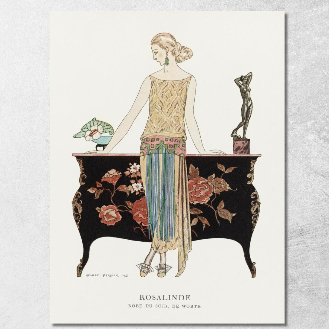 Abito Da Sera Rosalinda George Barbier gbb149 quadro stampato su tela