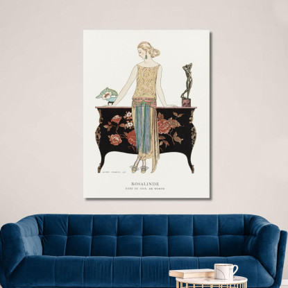 Abito Da Sera Rosalinda George Barbier gbb149 quadro stampato su tela