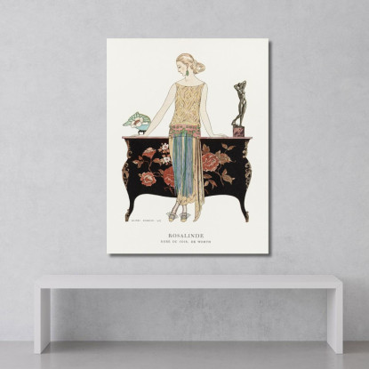 Abito Da Sera Rosalinda George Barbier gbb149 quadro stampato su tela