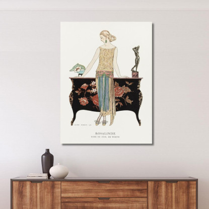Abito Da Sera Rosalinda George Barbier gbb149 quadro stampato su tela