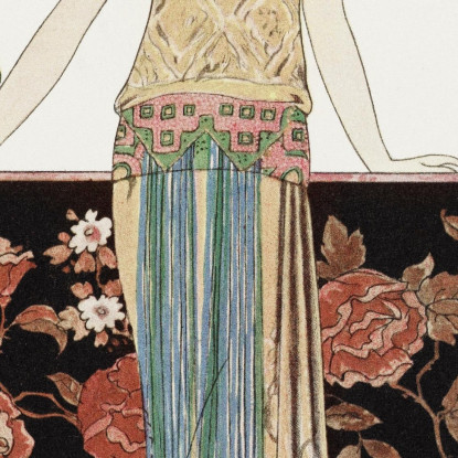 Abito Da Sera Rosalinda George Barbier gbb149 quadro stampato su tela