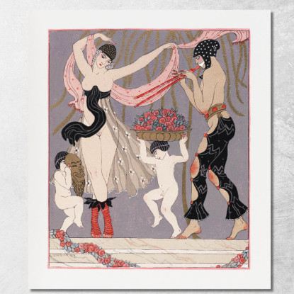 La Danza Dei Fiori George Barbier gbb156 quadro stampato su tela