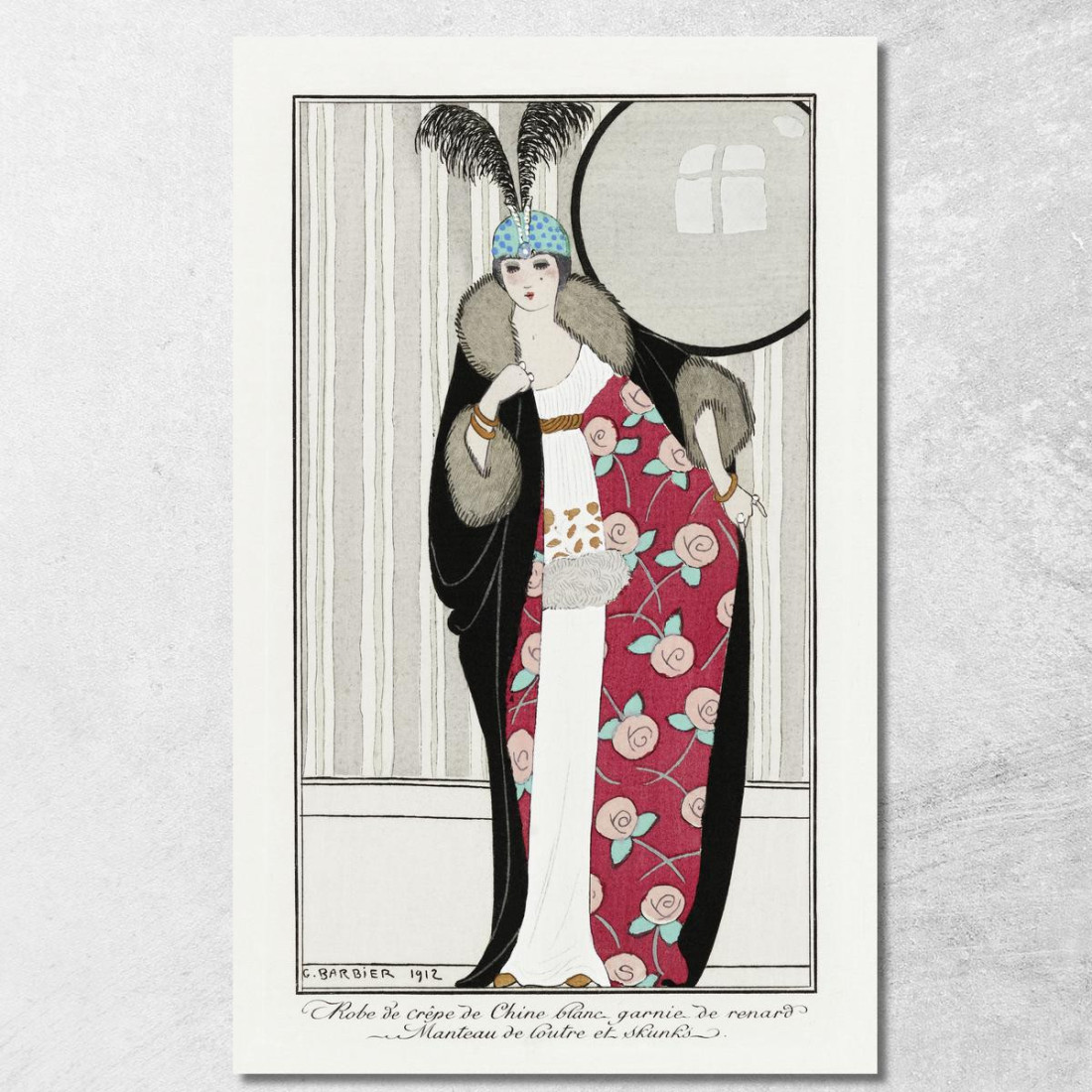 Trajes Parisinos Núm. 39 Vestido Blanco De Crepé De China De Journal Des Dames Et Des Modes George Barbier cuadro en lienzo