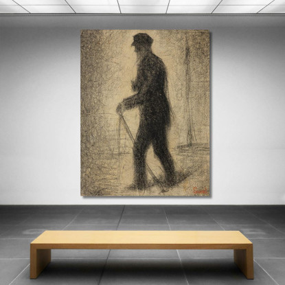 Lavorando Georges Seurat gsr14 quadro stampato su tela