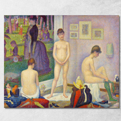 Pose Di Modelli Georges Seurat gsr21 quadro stampato su tela