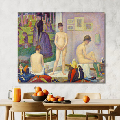 Pose Di Modelli Georges Seurat gsr21 quadro stampato su tela