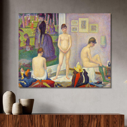 Pose Di Modelli Georges Seurat gsr21 quadro stampato su tela