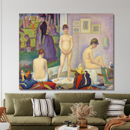 Pose Di Modelli Georges Seurat gsr21 quadro stampato su tela