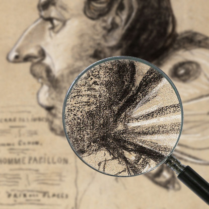 Caricatura Dell'Uomo Farfalla Di Jules Didier Claude Monet mnt382 quadro stampato su tela