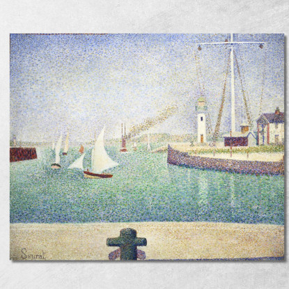 Ingresso Del Porto Di Honfleur Georges Seurat gsr22 quadro stampato su tela