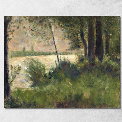Riva Erbosa Georges Seurat gsr23 quadro stampato su tela
