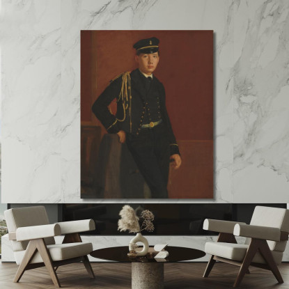 Achille De Gas In Uniforme Da Cadetto Edgar Degas edg1 quadro stampato su tela