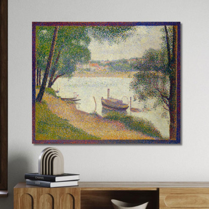 Tempo Grigio Grande Jatte Georges Seurat gsr29 quadro stampato su tela