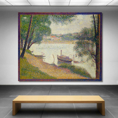 Tempo Grigio Grande Jatte Georges Seurat gsr29 quadro stampato su tela