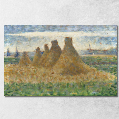 Mucchi Di Fieno Georges Seurat gsr32 quadro stampato su tela