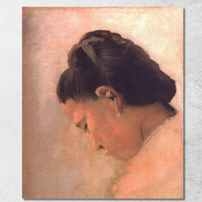 Testa Di Giovane Ragazza Georges Seurat gsr33 quadro stampato su tela