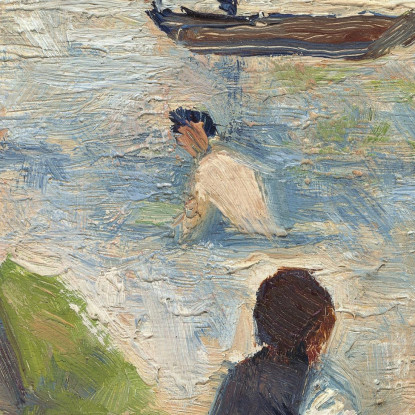 Studio Di Cavalli E Barche Per Bagnanti Ad Asnières Georges Seurat gsr34 quadro stampato su tela