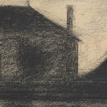Casa Al Crepuscolo La Cité Georges Seurat gsr36 quadro stampato su tela