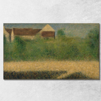 Case E Giardino Georges Seurat gsr37 quadro stampato su tela