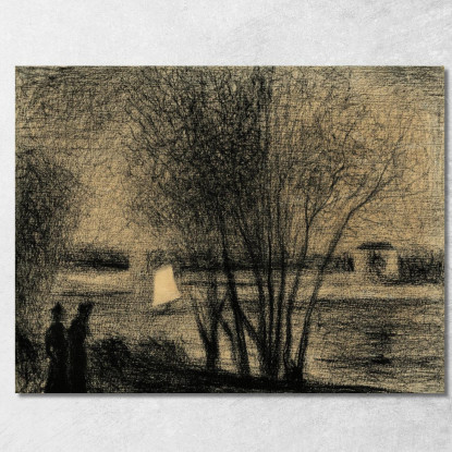 La Vela Bianca Georges Seurat gsr39 quadro stampato su tela