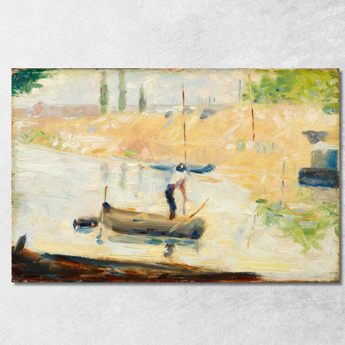 Uomo In Barca Georges Seurat gsr45 quadro stampato su tela
